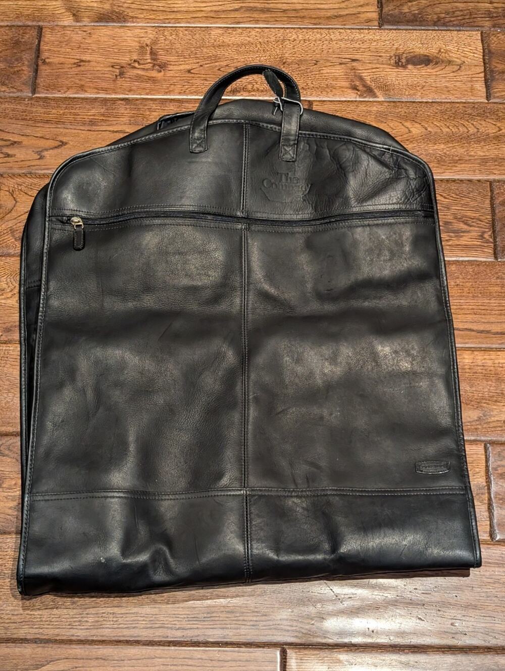 Dorado The Company Jet Black Leather Garment Bag Suit Travel Carrier 52"